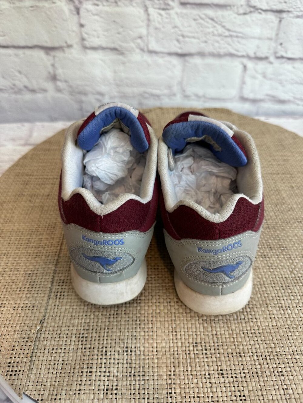 kangaROOS 80's retro sneakers Burgundy Maroon size 8 - Picture 4 of 10